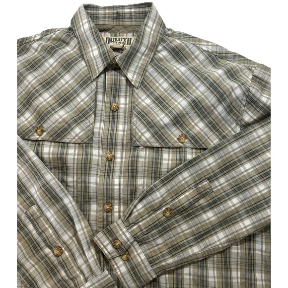 Duluth Trading Co Men's NFZ Plaid Long Sleeve Outdoor Activewear Shirt, Large - Picture 1 of 11